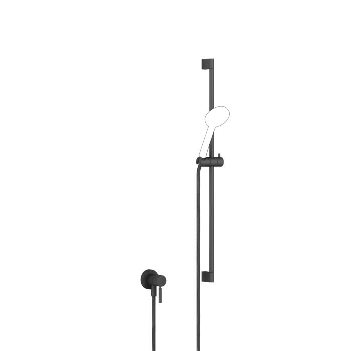 Dornbracht Meta Fertigmontageset 36013660-33 für UP-Brause-Einhandmischer, mit Duschgarnitur, schwarz matt