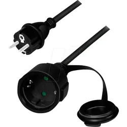 LOGILINK LPS102 - Netzkabelverlängerung, outdoor, schwarz, 5 m