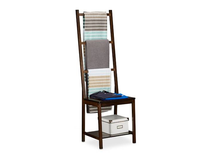 Handtuchhalter Bambus dunkelbraun Dunkelbraun
