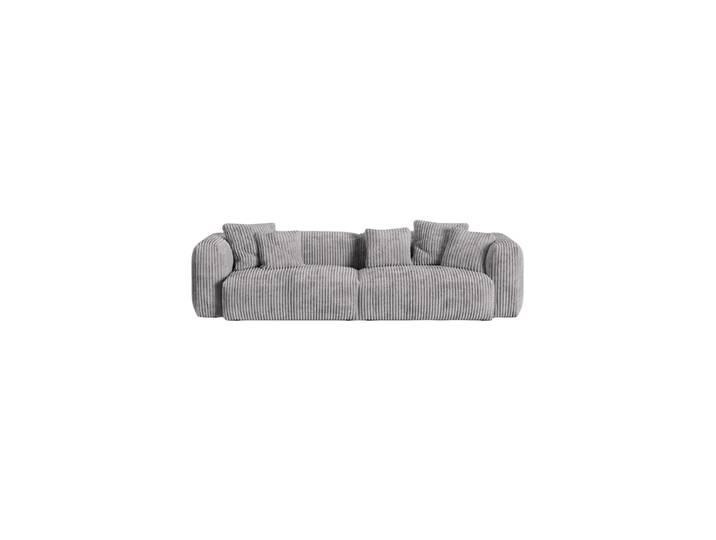 Modulares 4-Sitzer Design Sofa „Martina“ Cord Hellgrau Micadoni