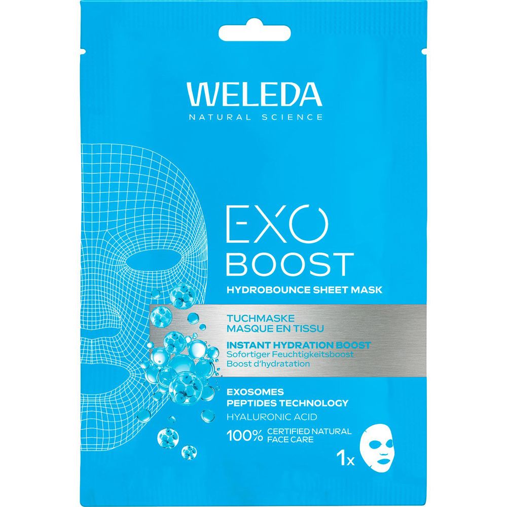 Weleda Exo Boost Hydrobounce Tuchmaske Feuchtigk. 20 ml Gesichtsmaske