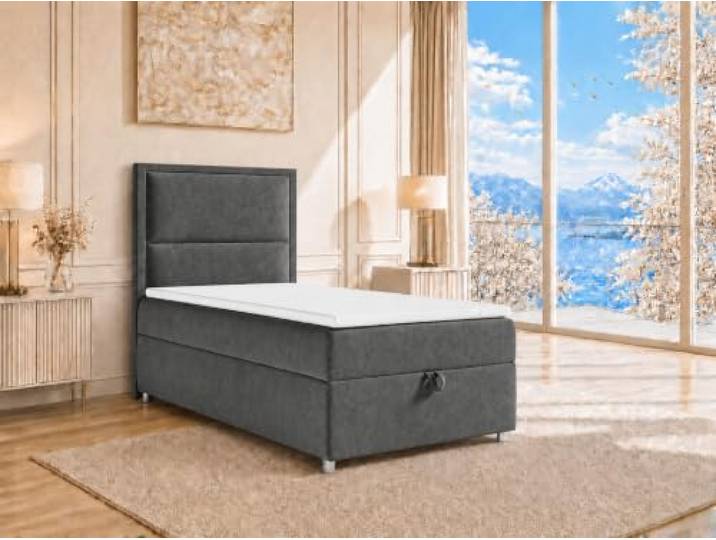 Best For Home Boxspringbett Trinity k-11 mit 7-Zonen Bonell-Federkernmatratze Boxspringbett 90x200 Boxsprintbett mit Matratze Und Stauraum Polsterbett 90x200 - Lieferung bis Bordsteinkante