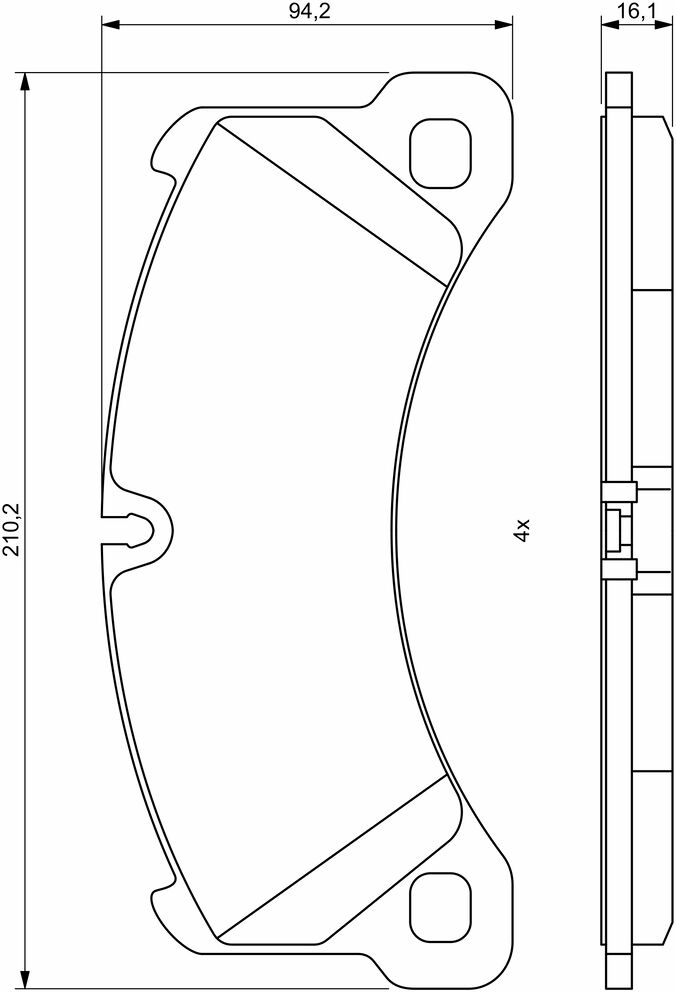 Bosch Bremsbelagsatz, Scheibenbremse 0986494757 Für Vw