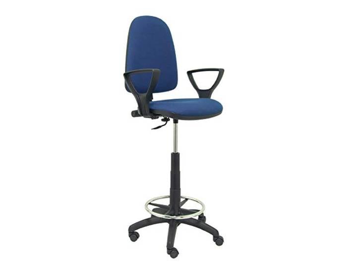 Piqueras y Crespo T04CP Ergnomischer Hocker, höhenverstellbar, mit Fußstütze Marineblau