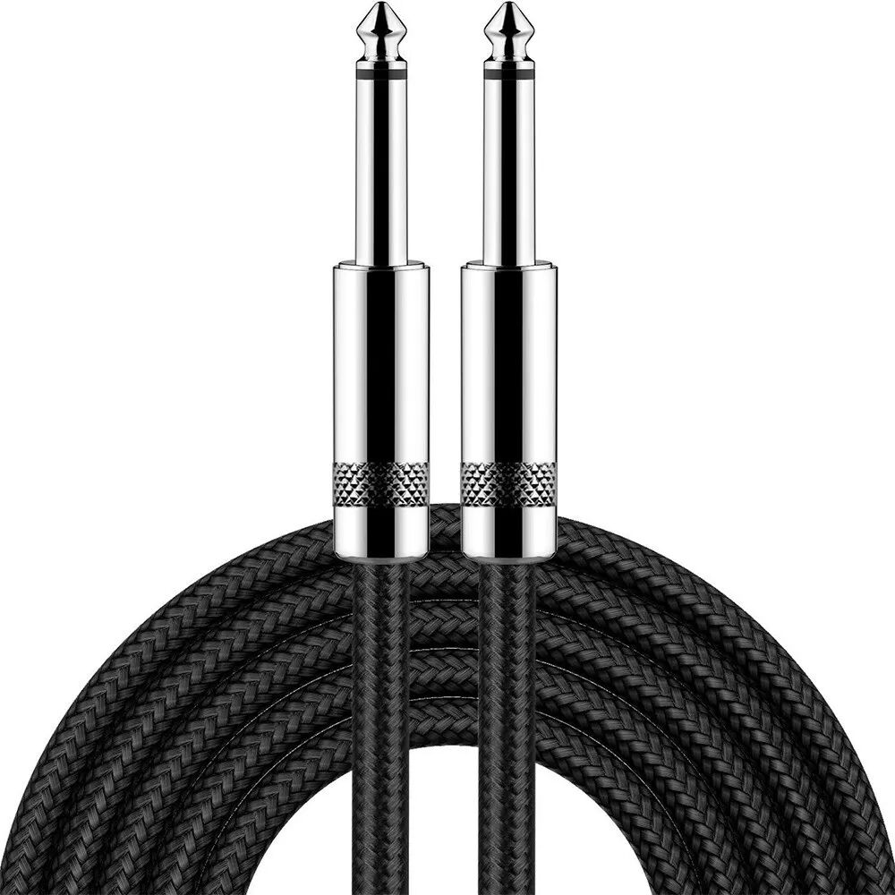 INF 6,35 mm Gitarreninstrumentenkabel – Rauscharm, ideal für Bühne, Bass, Akustik- und E-Instrumente 3 m