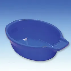 Handwaschbecken blau, 7 Ltr. oval mit Seifenablage