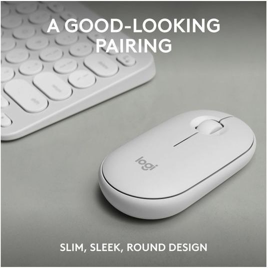 Logitech Pebble 2 MK380 Wireless Keyboard & Mouse Set - Offwhite