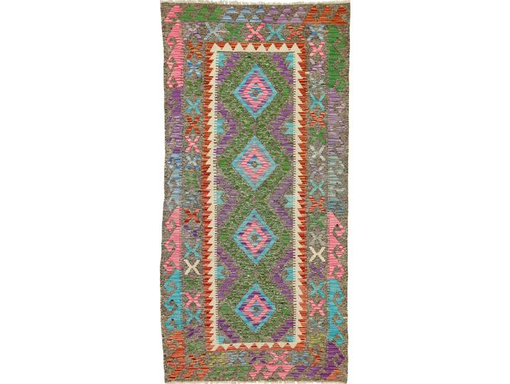 Kelim Afghan Heritage Teppich 102x200 Handgewebt Orientteppich Läufer Wolle
