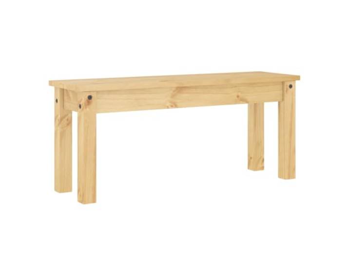 Makastle Sitzbank 105x30x45 cm Massivholz Kiefer Braun