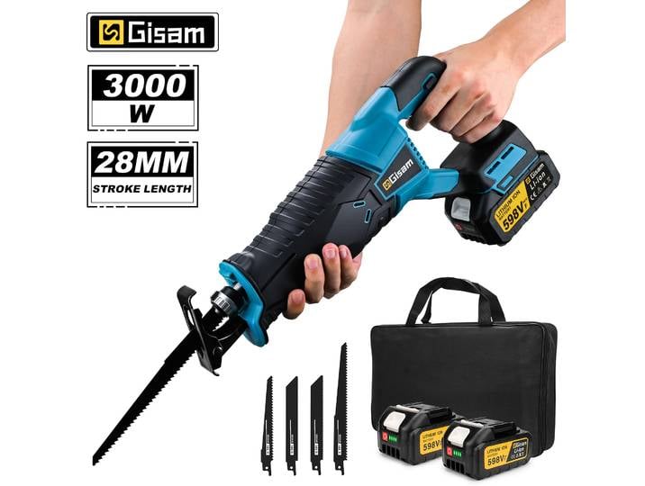 Gismis 10000SPM scie alternative électrique multifonction sans fil scie électrique métal bois tuyau coupe pour makita 18v batterie broche