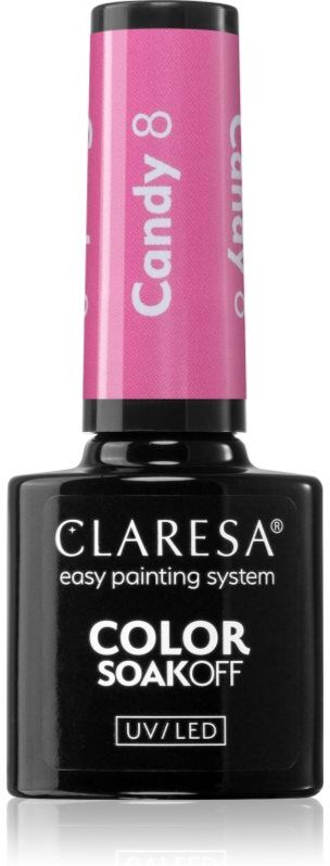 Claresa SoakOff UV/LED Color Candy gel nail polish shade 8 5 g