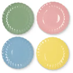 Tchibo - 4 Frühstücksteller - hellblau