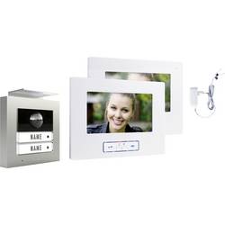 m-e modern-electronics VDV 20206 S Video-Türsprechanlage Funk Komplett-Set Weiß, Anthrazit 41473