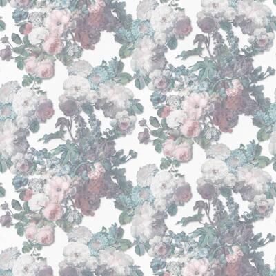 Galerie Wallcoverings Elle Decor 3D Embossed Floral Baroque Non-Woven Glitter/Shimmer Wallpaper Roll