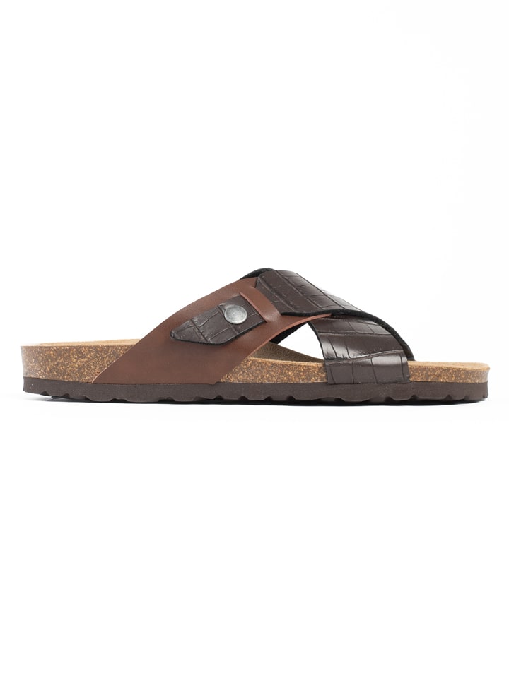 Sunbay Pantoletten "Indian" in Braun - 41