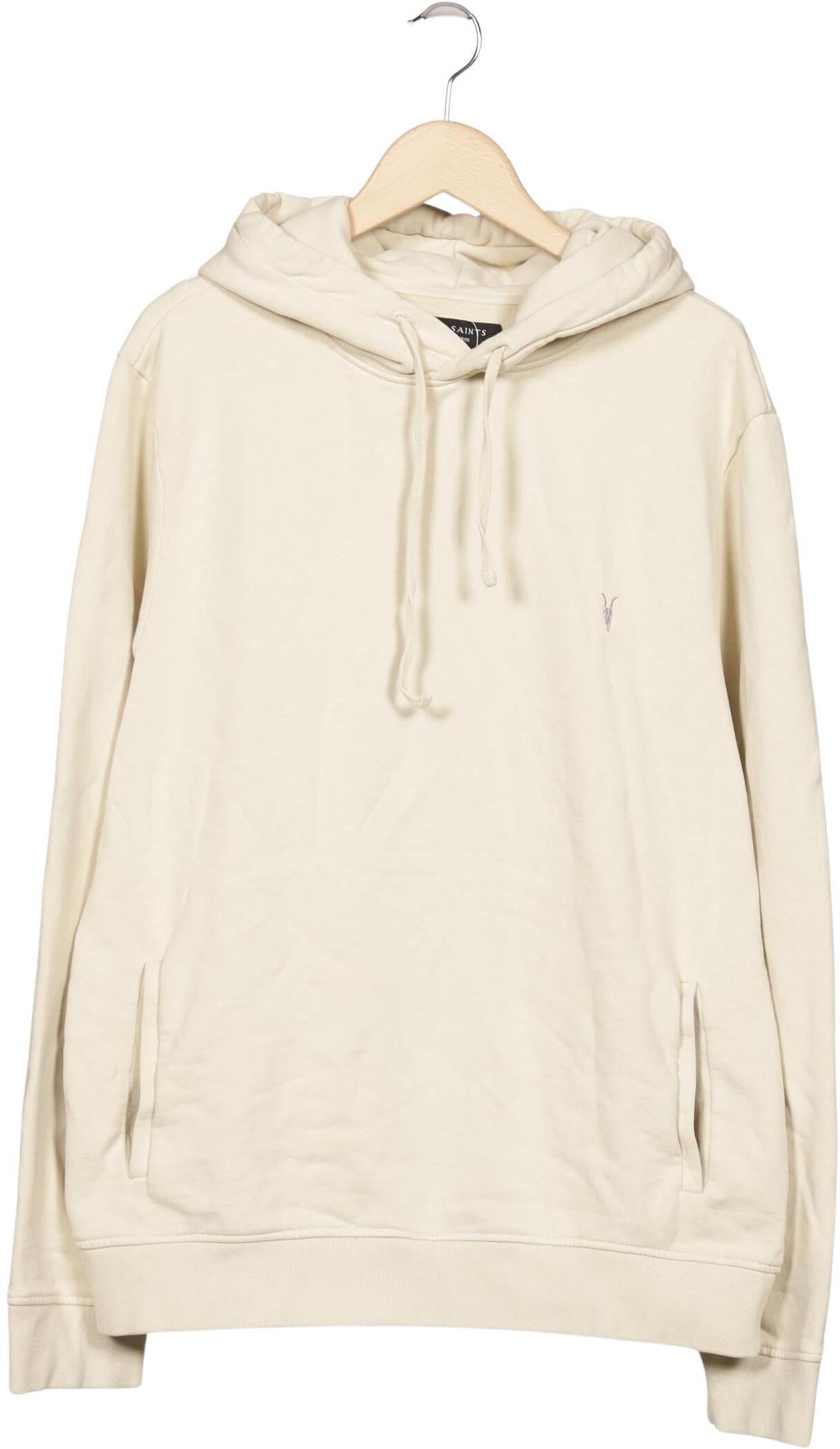 All Saints Herren Kapuzenpullover, Cremeweiß, Gr. Xxl, Baumwolle - Second Hand