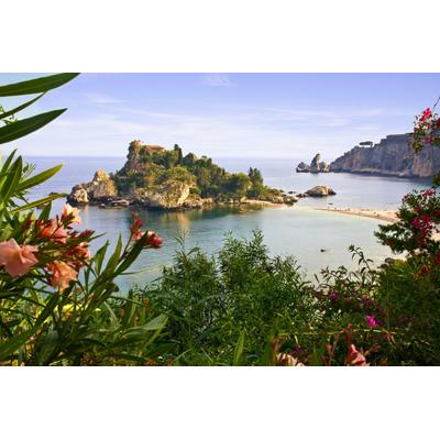 Fototapete PAPERMOON "Taormina Meer", bunt, B:5m L:2,8m, Vlies, Tapeten