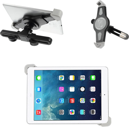INCOVER Universal Nakkestøtte 360 Degree Safefit Bil Tabletholder 7-12" - Sort