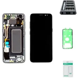 Kaputt.de Samsung Galaxy S8 Display (mit Rahmen) schwarz - Premium-Set (Display, Samsung Galaxy S8), Mobilgerät Ersatzteile, Schwarz