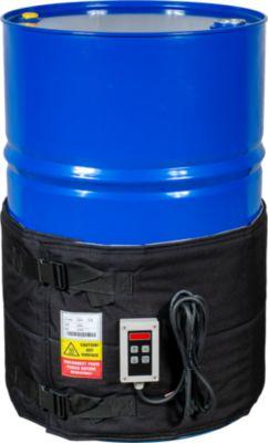 Kuhlmann Fass-Heizmantel, digital, für 200-220 l Stahl- oder Kunststoff-Fässer, 530 W, 0-90°C, IP40, B 1990 x T 10 x H 450 mm, Silikon-Fiberglas, schwarz