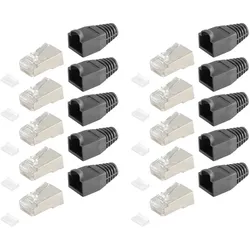 shiverpeaks Netzwerkstecker (VE 10) Cat.5e/Cat.6 RJ45 schwarz
