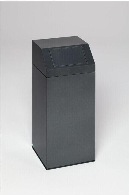 VAR Collecteur de déchets recyclable argent antique 47 l (12384)