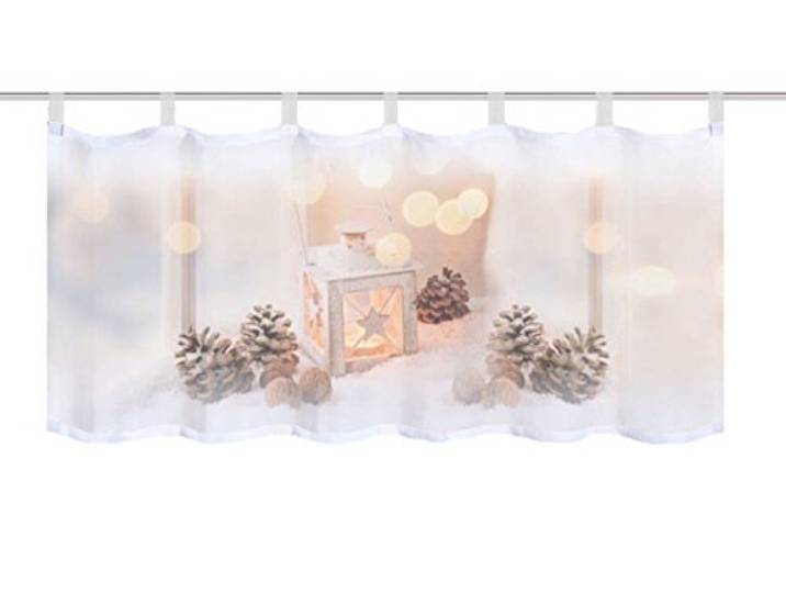Home Fashion 52533-111 Laterne Cafehaus, Stoff, Natur, 45 x 120 x 0,1 cm
