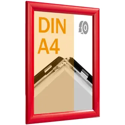 Klapprahmen A4, selbstklebend rot | Gehrung, Aluminium