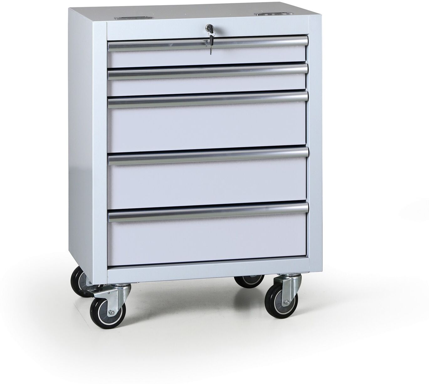 B2B Partner Mobiler Werkstatt-Werkzeugkasten G2, 5 Schubladen, 645 x 460 x 860 mm, grau