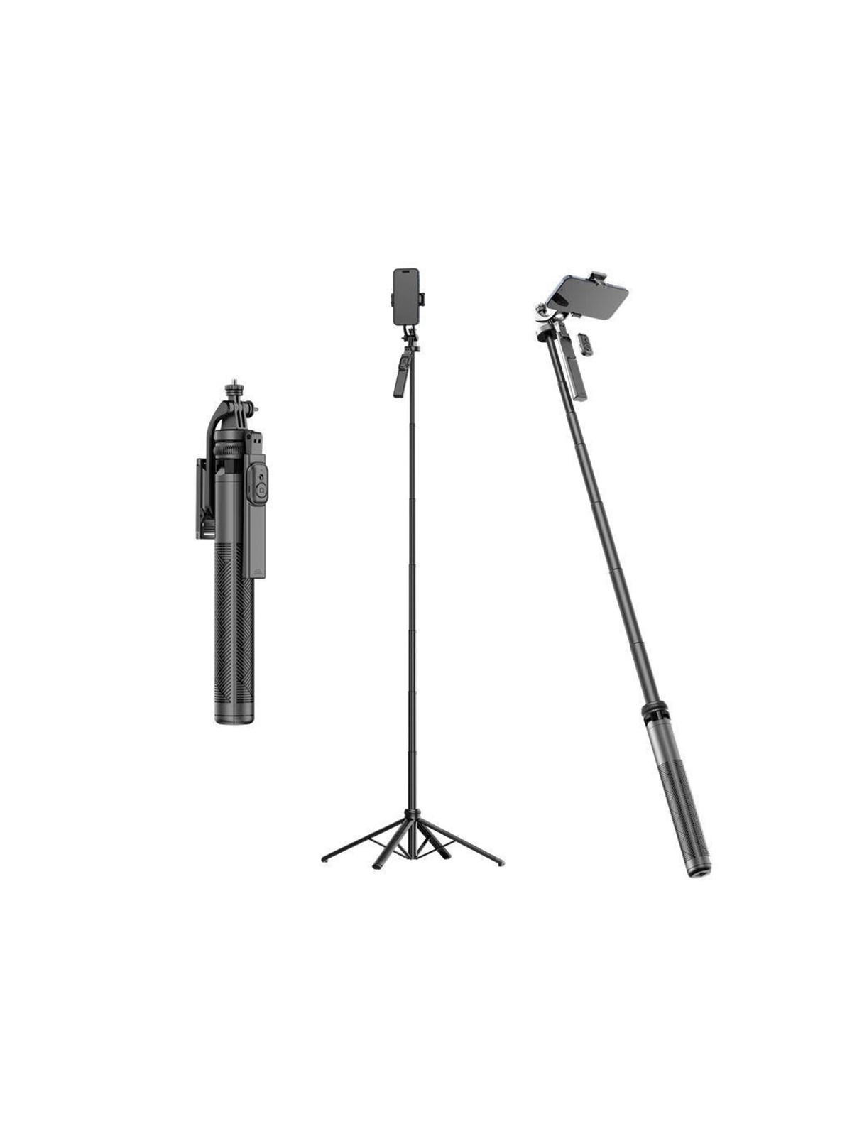 SiGN selfie stick / tripod with mobile holder - 1.8m - black