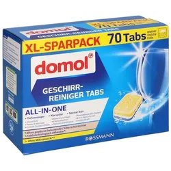 domol XL-Sparpack Geschirr-Reiniger Tabs »All-In-One« - 70 Stück