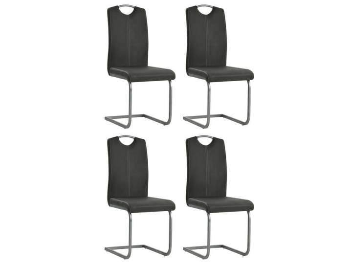 Lemon 4 Pcs Chaises Cuisine design moderne VIDAXL Chaises à manger cantilever gris similicuir CCL99582550