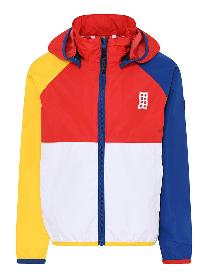 LEGO Übergangsjacke in Rot/ Weiß/ Gelb/ Blau - 134
