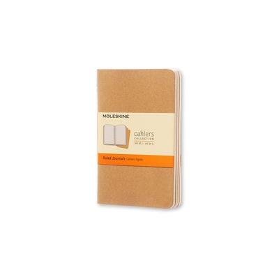 Moleskine Cahier pocket liniert packpapierbraun DIN A6. 3er Pack