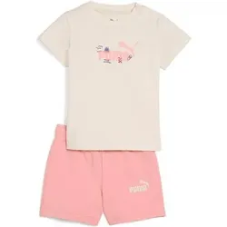 PUMA Kinder Anzug MINICATS SANDY ADVENTURES Tee and Shorts Set INF, Größe 80 in Pink Pink