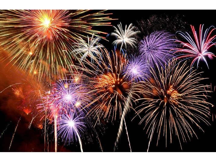 Fototapete PAPERMOON Berstendes Feuerwerk , bunt, B:1,5m L:1,11m, Vlies, Tapeten, Fototapete