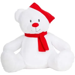 Mumbles Weihnachts-Plüschbär mit Reißverschluss Stofftiere MM573 white/red L