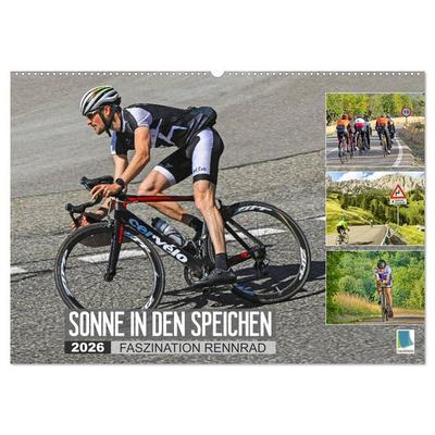 Sonne in den Speichen - Faszination Rennrad (Wandkalender 2026 DIN A2 quer), CALVENDO Monatskalender