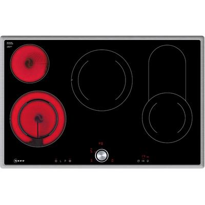 NEFF Elektro-Kochfeld "T18BT16N0", silber (silberfarben), B:79,5cm H:4,8cm T:51,7cm, Kochfelder, TwistPad für intuitive Bedienung & Bräterzone für große Pfannen