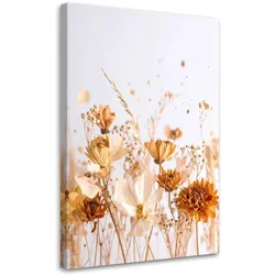LEINWANDBILD Feldblumen in Beige Natur 60x90cm