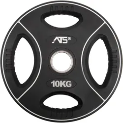 TRENDY SPORT ATS Premium Urethan Polyurethan-Hantelscheiben 50 mm schwarz 10 kg