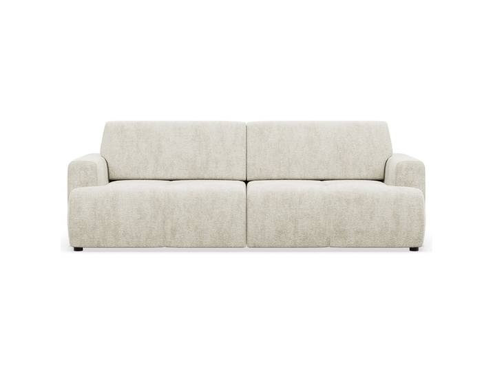 Dreisitziges Schlafsofa Cobbly mit Stauraum, cremefarbener