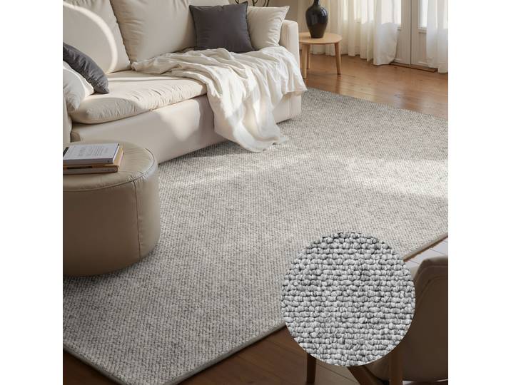 HANSE Home Wolly 2 rechteckig 12 mm Höhe Flachgewebe, Läufer, Skandi, Woll-Optik, Esszimmer, Wohnzimmer, Flur