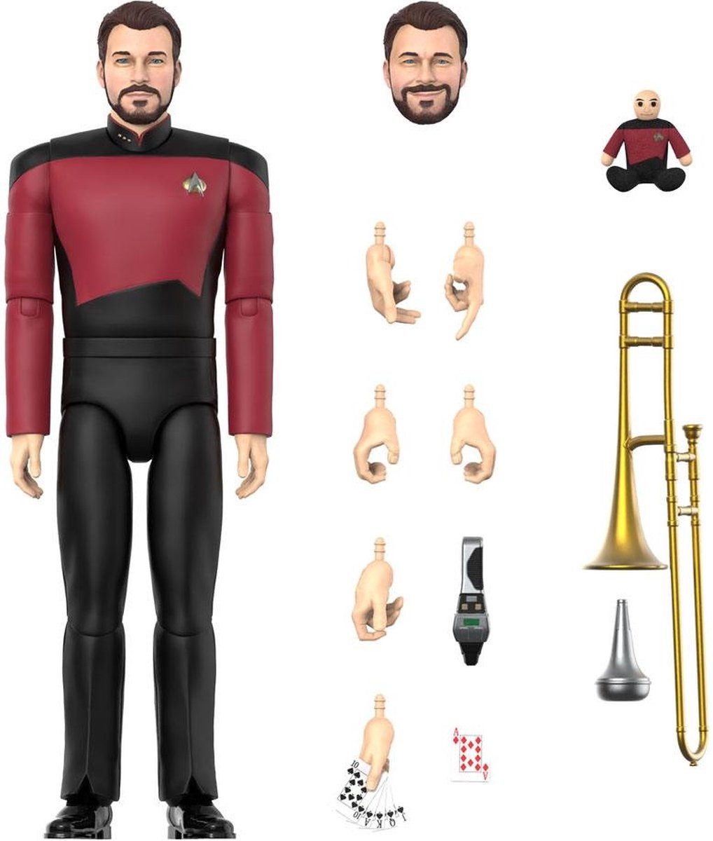 Super7 Star Trek: The Next Generation Ultimates Action Figure Commander Riker, 18 cm