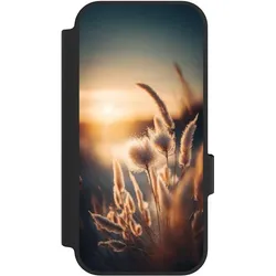 Nivocase Klapphülle für Google Pixel 10 Pro Handyhülle aus Kunst Leder NIVOflip schwarz Natur Sonne (Google Pixel 10 Pro), Smartphone Hülle, Schwarz