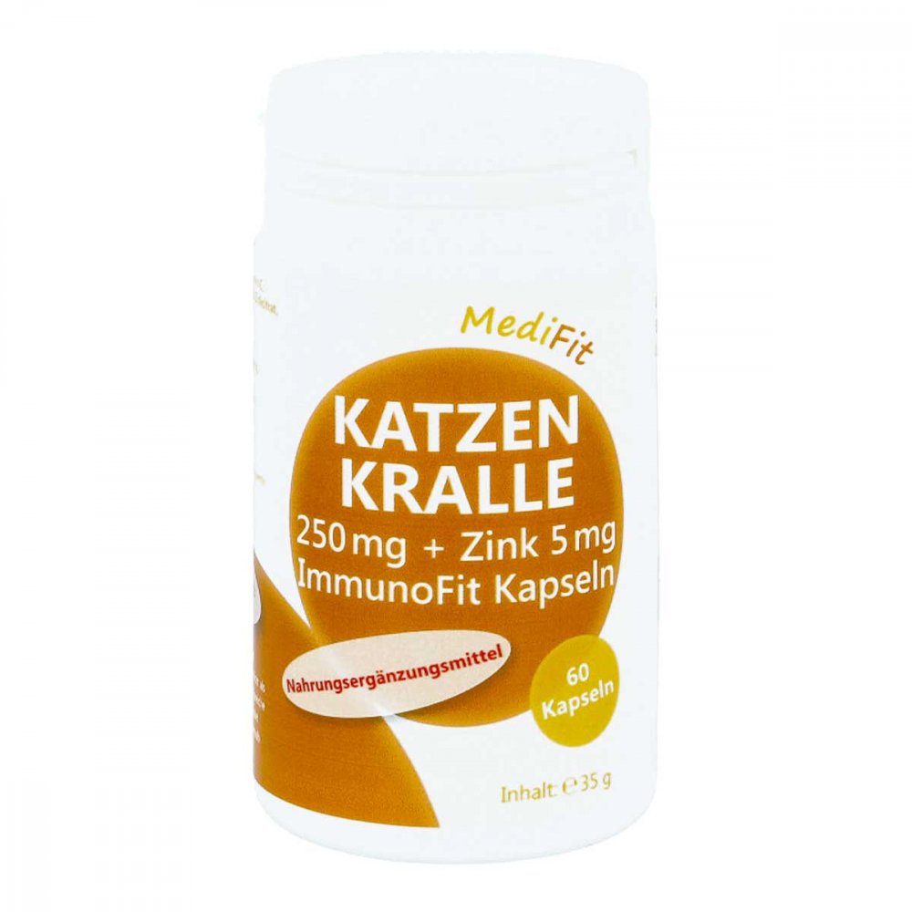 ApoFit Medizin- und Naturprodukte GmbH Katzenkralle 250 mg+Zink 5 mg Immunofit Kapseln 11668379