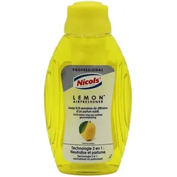 Duftspender in Dochtflasche Nicols Pro 2 in 1 Zitrone Langzeit-Lufterfrischer 375 ml, neutralisierend