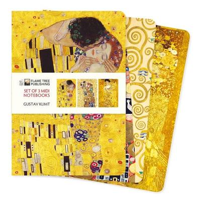 Dreier Set Mittelformat-Notizbücher: Gustav Klimt