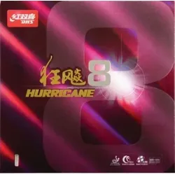 DHS Belag Hurricane 8 Soft 39° schwarz 2,15 - schwarz 2,15