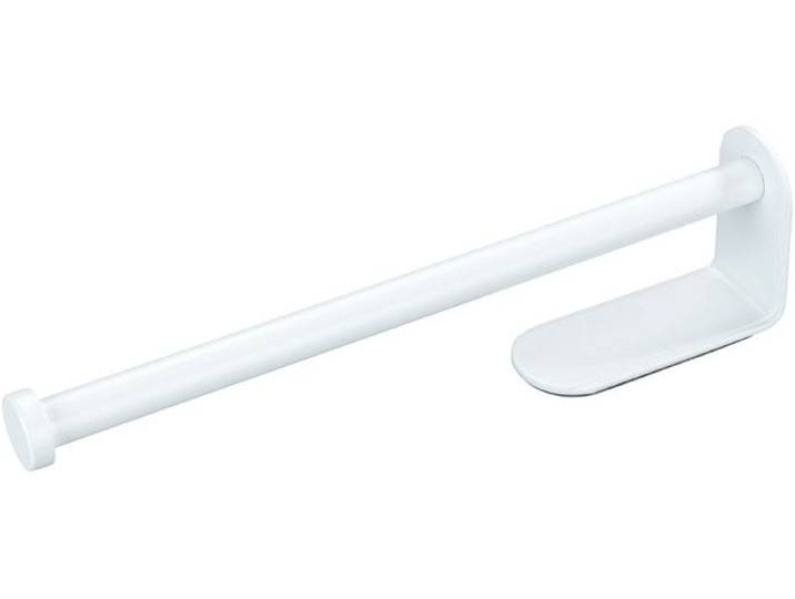 Küchenrollenhalter WENKO Modell Nio , weiß, B:27,5cm H:4,5cm L:7cm, Aluminium, Küchenrollenhalter, Küchenrollenhalter, selbstklebend, Befestigen ohne Bohren, rostfreies Aluminium